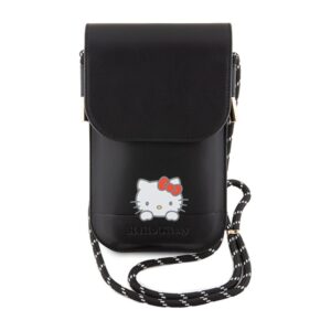 Hello Kitty HKOWBSKCDKK juodos spalvos Leather Handbag with Daydreaming Cord - Image 2