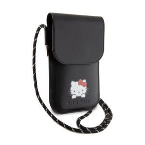 Hello Kitty HKOWBSKCDKK juodos spalvos Leather Handbag with Daydreaming Cord - Image 3