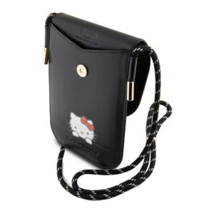 Hello Kitty HKOWBSKCDKK juodos spalvos Leather Handbag with Daydreaming Cord - Image 5