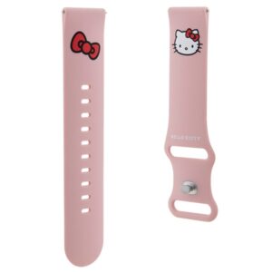 Hello Kitty Universal apyrankė HKUWLSCHBLP Silicone Kitty Head rožinės spalvos apyrankė 22mm - Image 3