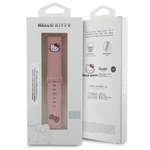 Hello Kitty Universal apyrankė HKUWLSCHBLP Silicone Kitty Head rožinės spalvos apyrankė 22mm - Image 4