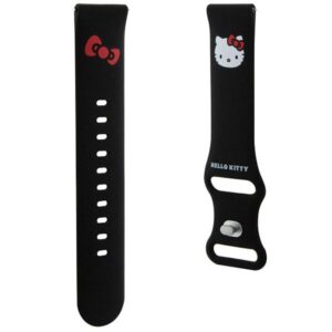 Hello Kitty Universal apyrankė HKUWMSCHBLK Silicone Kitty Head juodos spalvos 20mm - Image 3