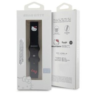 Hello Kitty Universal apyrankė HKUWMSCHBLK Silicone Kitty Head juodos spalvos 20mm - Image 4