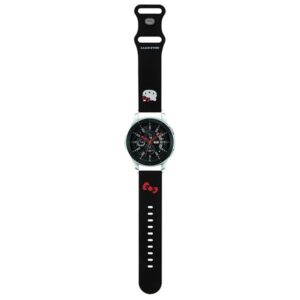 Hello Kitty Universal apyrankė HKUWLSCHBLK Silicone Kitty Head juodos spalvos 22mm