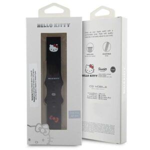 Hello Kitty Universal apyrankė HKUWLSCHBLK Silicone Kitty Head juodos spalvos 22mm - Image 4