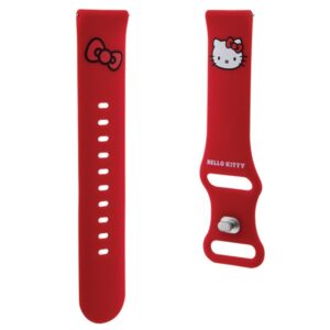 Hello Kitty Universal apyrankė HKUWMSCHBLR Silicone Kitty Head red 20mm - Image 3