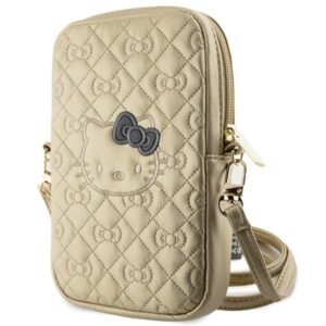 Hello Kitty Bag HKPBPEKHBPD aukso spalvos Quilted Bows Strap