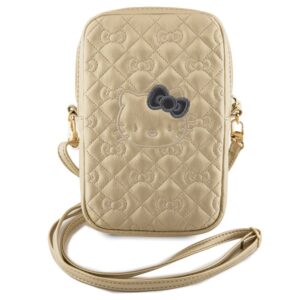 Hello Kitty Bag HKPBPEKHBPD aukso spalvos Quilted Bows Strap - Image 2