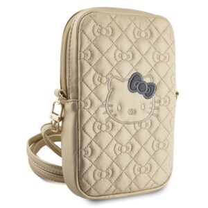 Hello Kitty Bag HKPBPEKHBPD aukso spalvos Quilted Bows Strap - Image 3