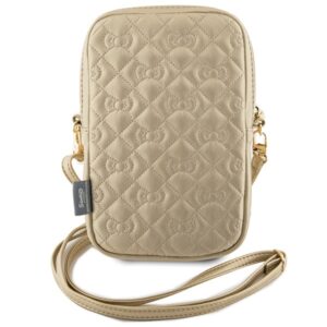 Hello Kitty Bag HKPBPEKHBPD aukso spalvos Quilted Bows Strap - Image 4