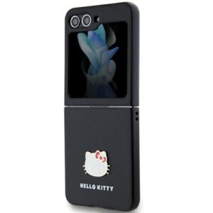 Hello Kitty HKHCZF5PGHDLMK Z Flip5 F731 juodos spalvos kietas dėklas Metal Logo Kitty Head - Image 6