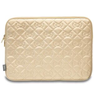 Hello Kitty Dėklas kompiuteriui HKCSZPEKHBPD 14" gold Zip PU Quilted Bows - Image 3