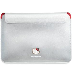 Hello Kitty Dėklas kompiuteriui HKCS14PGHDLMS 14" sidabro spalvos PU Metal Logo - Image 1