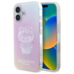 Hello Kitty HKHMP16SH50AP Apple iPhone 16 6.1" rožinės spalvos kietas dėklas IML 50TH Anniversary Magsafe