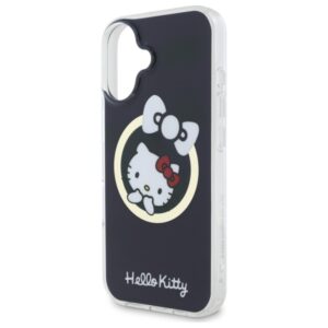 Hello Kitty HKHMP16SHFLBK Apple iPhone 16 6,1" juodos spalvos kietas dėklas IML Fun bow Magsafe - Image 6