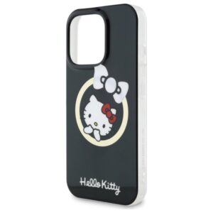 Hello Kitty HKHMP16XHFLBK Apple iPhone 16 Pro Max 6,9" juodos spalvos kietas dėklas IML Fun bow Magsafe - Image 6