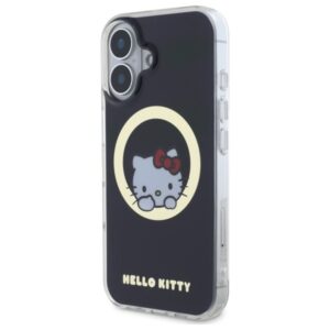 Hello Kitty HKHMP16SHSWKK Apple iPhone 16 6,1" juodos spalvos kietas dėklas IML Sweet Kitty Magsafe - Image 2