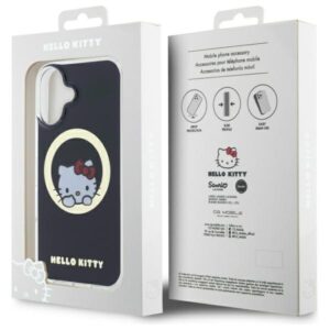 Hello Kitty HKHMP16SHSWKK Apple iPhone 16 6,1" juodos spalvos kietas dėklas IML Sweet Kitty Magsafe - Image 8