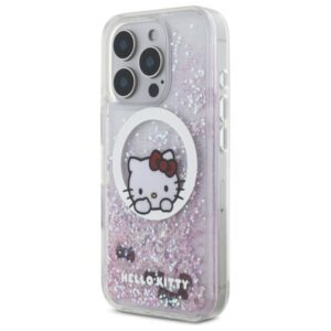 Hello Kitty HKHMP16LLSWKH Apple iPhone 16 Pro 6.3" baltos spalvos kietas dėklas Liquid Glitter Sweet Kitty Bows M - Image 2
