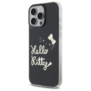 Hello Kitty HKHMP16XHGDIK Apple iPhone 16 Pro Max 6.9" juodos spalvos kietas dėklas IML Golden Diva MagSafe - Image 2