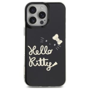 Hello Kitty HKHMP16XHGDIK Apple iPhone 16 Pro Max 6.9" juodos spalvos kietas dėklas IML Golden Diva MagSafe - Image 3