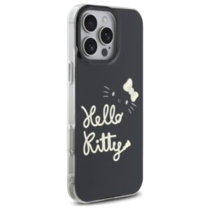 Hello Kitty HKHMP16XHGDIK Apple iPhone 16 Pro Max 6.9" juodos spalvos kietas dėklas IML Golden Diva MagSafe - Image 4