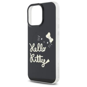 Hello Kitty HKHMP16XHGDIK Apple iPhone 16 Pro Max 6.9" juodos spalvos kietas dėklas IML Golden Diva MagSafe - Image 6