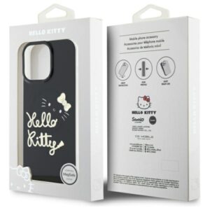 Hello Kitty HKHMP16XHGDIK Apple iPhone 16 Pro Max 6.9" juodos spalvos kietas dėklas IML Golden Diva MagSafe - Image 8