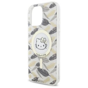 Hello Kitty HKHMP16XHGLEH Apple iPhone 16 Pro Max 6.9" baltos spalvos kietas dėklas IML Golden Leaves MagSafe - Image 6