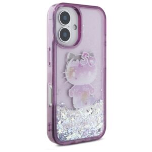 Hello Kitty HKHCP16SL50PPU Apple iPhone 16 6.1" violetinės spalvos kietas dėklas Liquid Glitter 50TH Annivers - Image 4