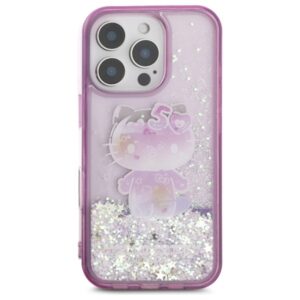 Hello Kitty HKHCP16LL50PPU Apple iPhone 16 Pro 6.3" violetinės spalvos kietas dėklas Liquid Glitter 50TH Annivers - Image 3