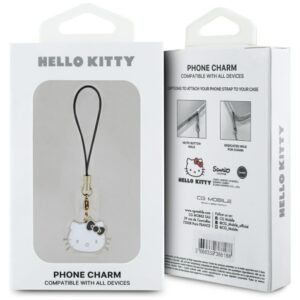 Hello Kitty HKCPMKHK virvelė telefonui juodos spalvos Charm Kitty Head - Image 3