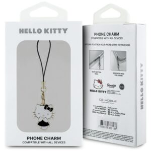 Hello Kitty HKCPMKK virvelė telefonui juodos spalvos Charm Kitty Cute - Image 3