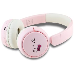 Hello Kitty Face Logo Bluetooth Ausinės rožinės spalvos - Image 2