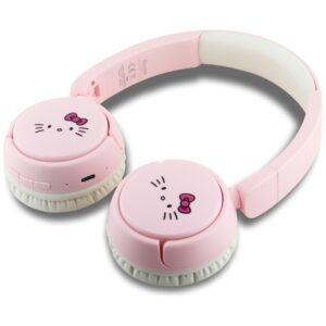 Hello Kitty Face Logo Bluetooth Ausinės rožinės spalvos - Image 4