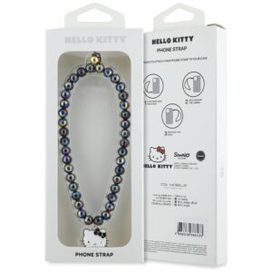 Hello Kitty Pearls Kitty Head Phone Charm juodos spalvos - Image 4