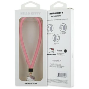 Hello Kitty Nylon Cord Kitty Head Phone Charm Pink - Image 3