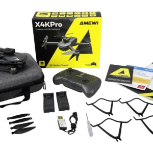 Amewi X4KPro 4 rotoriai Keturių menčių sraigtasparnis 3840 x 2160 pikseliai 1500 mAh Pilka - Image 3