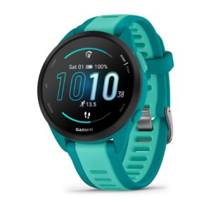 Garmin Forerunner 165 Music 3,05 cm (1.2") AMOLED 43 mm Skaitmeninis 390 x 390 pikseliai Lietimui jautrus ekranas Turkis GPS (palydovinis)