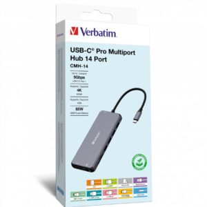 Verbatim CMH-14 C tipo USB 5000 Mbit/ai Sidabras