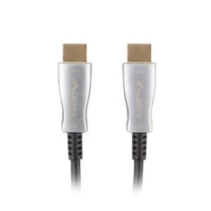 Lanberg CA-HDMI-20FB-0800-BK HDMI kabelis 80 m HDMI A tipo (standartinis) Juoda, Sidabras