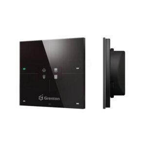 GRENTON SMART PANEL/ 4 TOUCH AREA/ OLED DISPLAY/ TF-BUS/ BLACK GLASS FRONT - Image 1