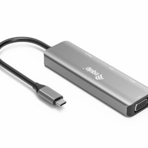 Equip 133485 USB ekrano adapteris 3840 x 2160 pikseliai Juoda, Sidabras - Image 2