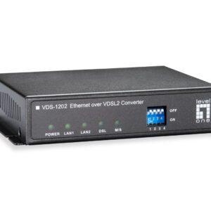 LevelOne VDS-1202 tinklo medijos keitiklis 100 Mbit/ai Pilka - Image 2