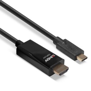 Lindy 43317 vaizdo kabelio adapteris 10 m C tipo USB HDMI A tipo (standartinis) Juoda - Image 3