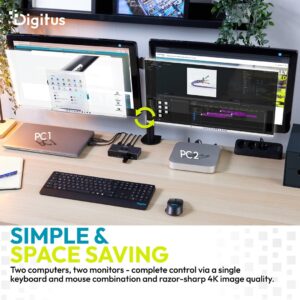 Digitus DS-12856 KVM jungiklis Pilka - Image 2