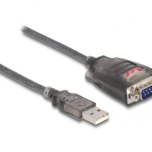 DeLOCK 61400 kabelių lizdinio / kištukinio jungčių tipo keitiklis USB A RS-232 Juoda - Image 3