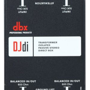 dbx DBXDJDI paskirstymo dėžutė „Passive direct box“ signalo konverteris Juoda