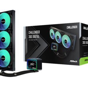 Asrock Challenger 360 Digital Procesorius Aušinimo skysčiu rinkinys 12 cm Juoda