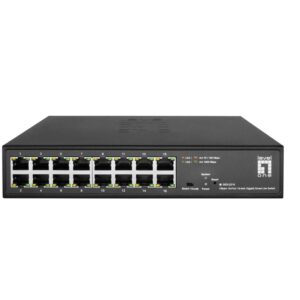 LevelOne GES-2216 tinklo komutatorius Valdomas L2 Gigabit Ethernet (10/100/1000) Juoda - Image 1